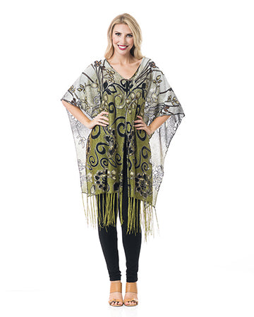 SCROLL FLOWER 7-WAY SCARF