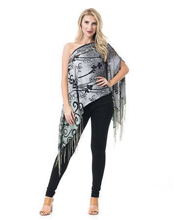 SCROLL FLOWER 7-WAY SCARF