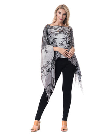 SCROLL FLOWER 7-WAY SCARF