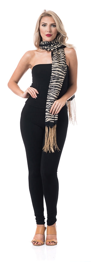 ANIMAL COLLAGE 7-WAY SCARF 2PC PANT SET