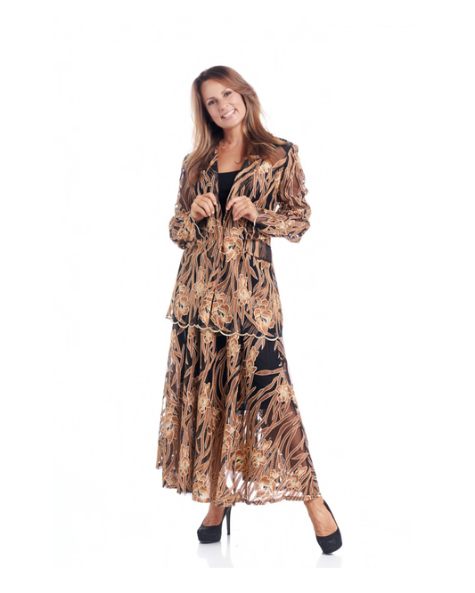 EMBROIDERED BAMBOO FULL SKIRT