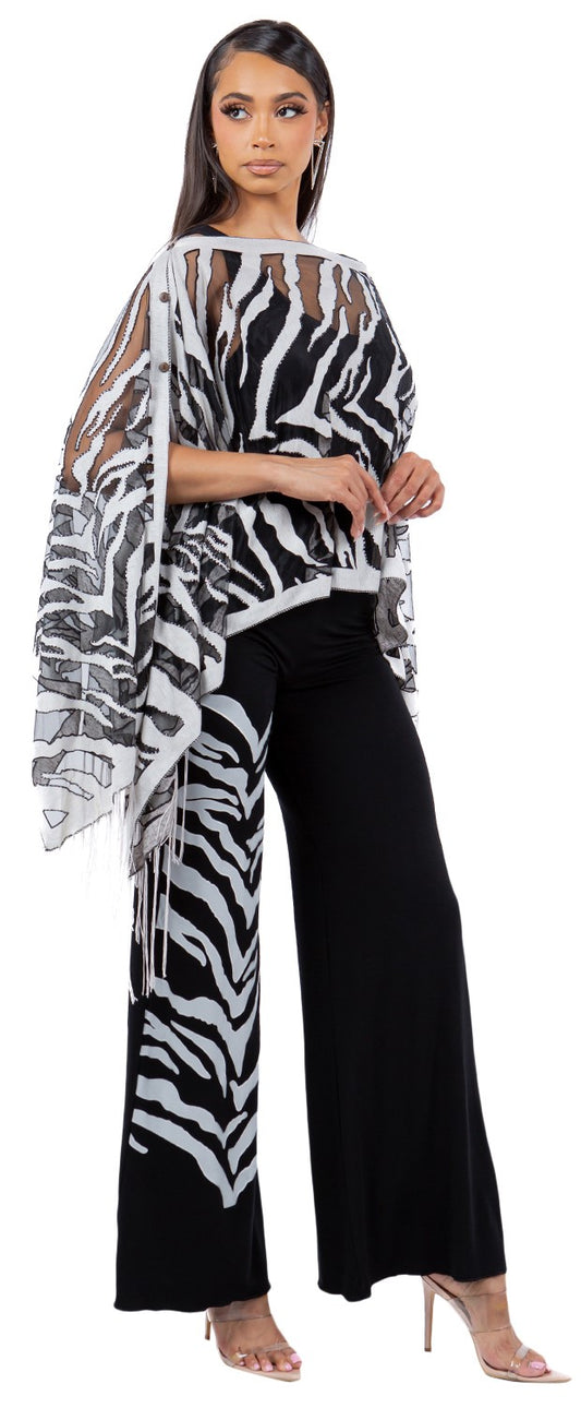 TIGER 2PC. 7-WAY SCARF PANT SET