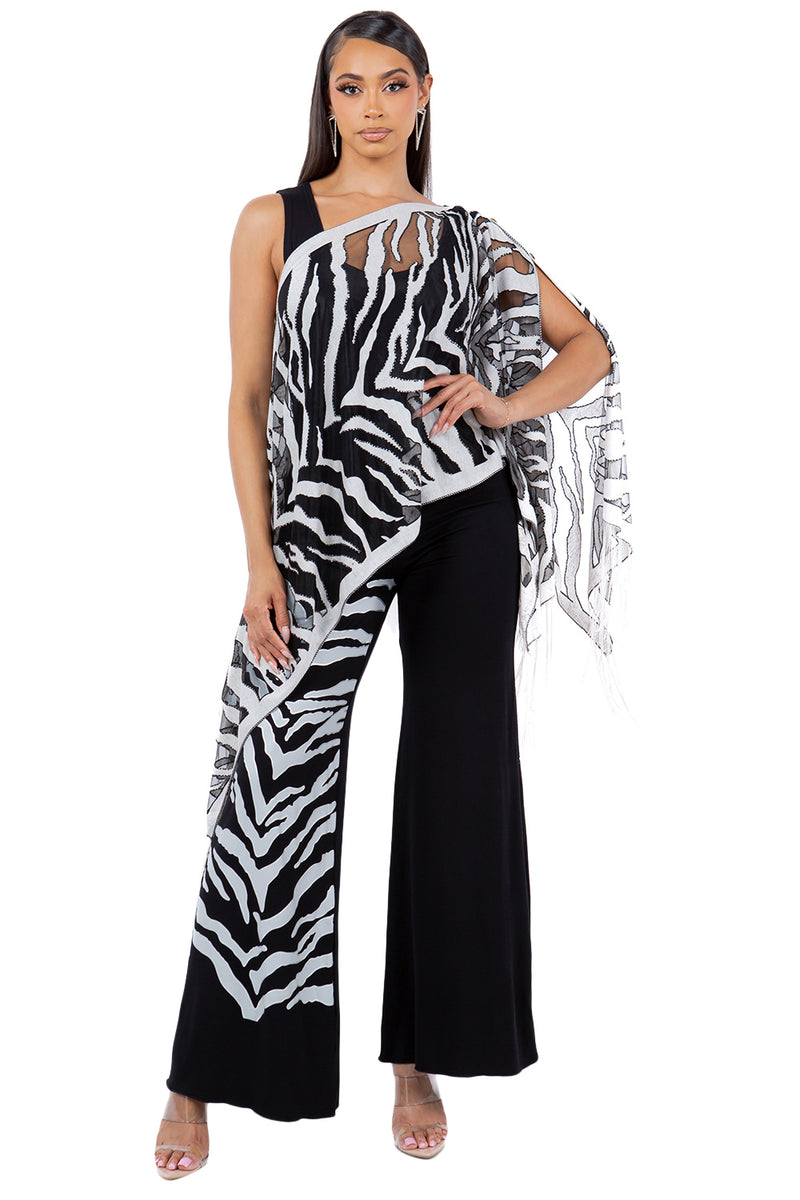 TIGER 2PC. 7-WAY SCARF PANT SET