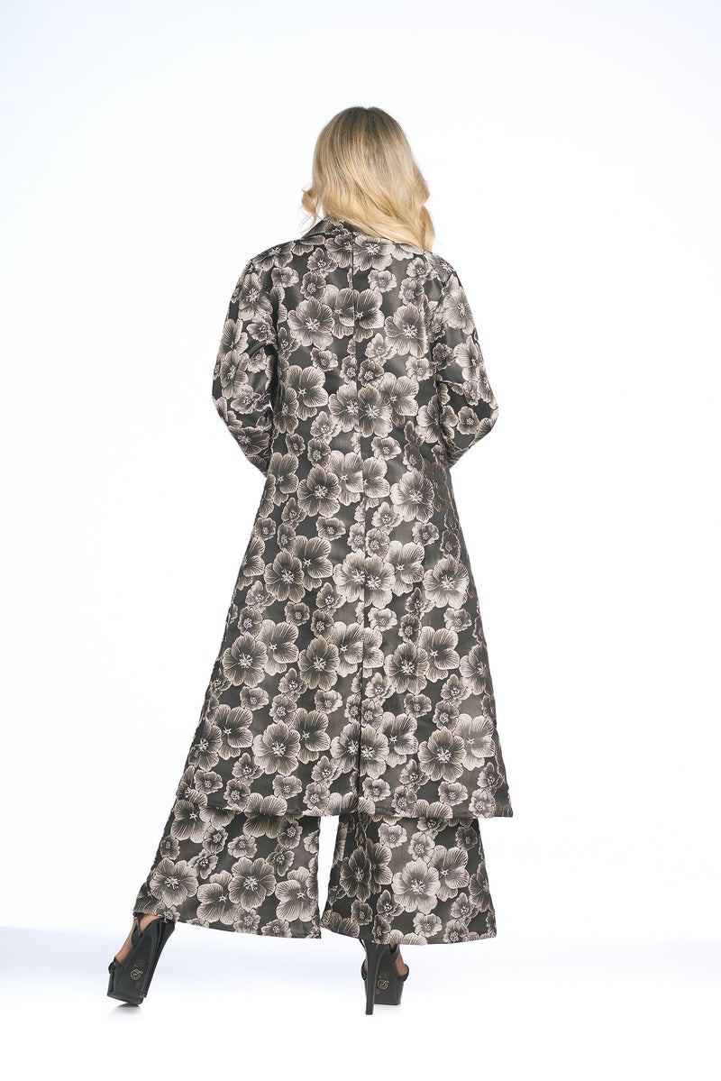 FLORAL BROCADE DUSTER JACKET