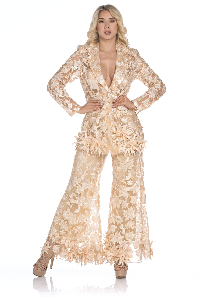 GOLDEN BLOOM BLAZER JACKET