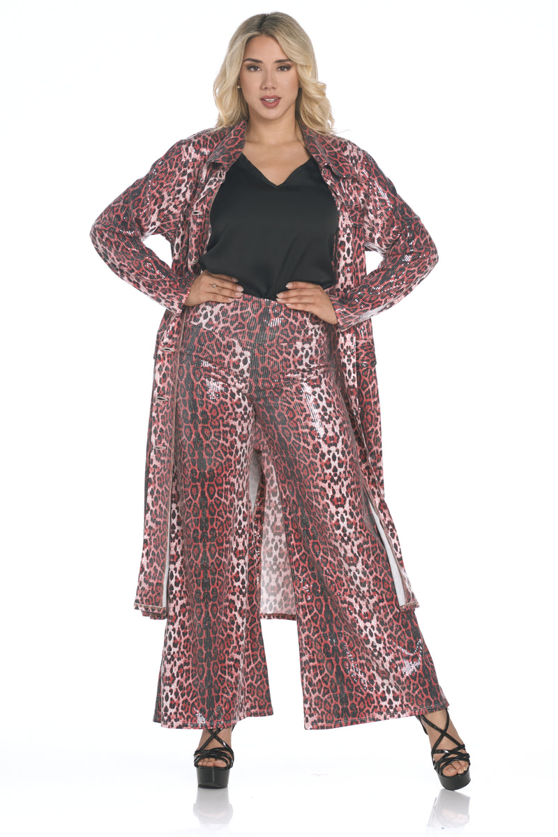 LEOPARD FOIL PALAZZO PANT