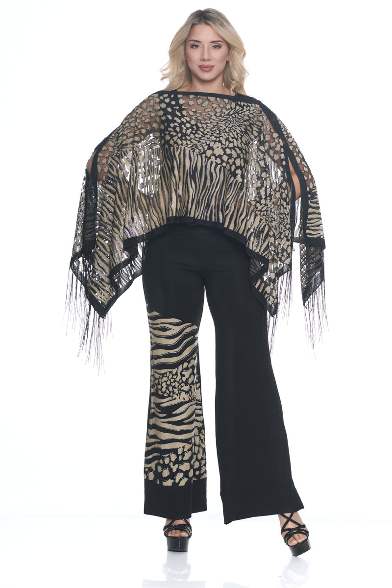 ANIMAL COLLAGE 7-WAY SCARF 2PC PANT SET