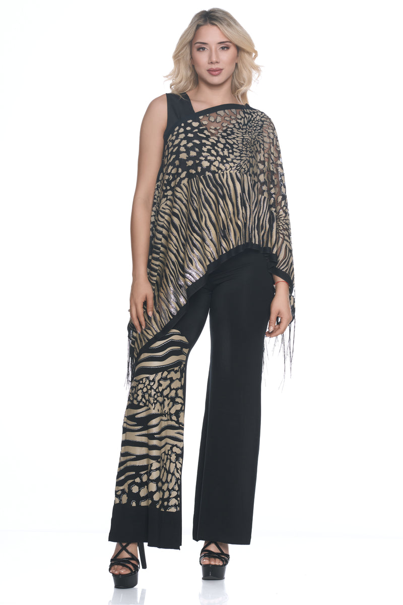 ANIMAL COLLAGE 7-WAY SCARF 2PC PANT SET