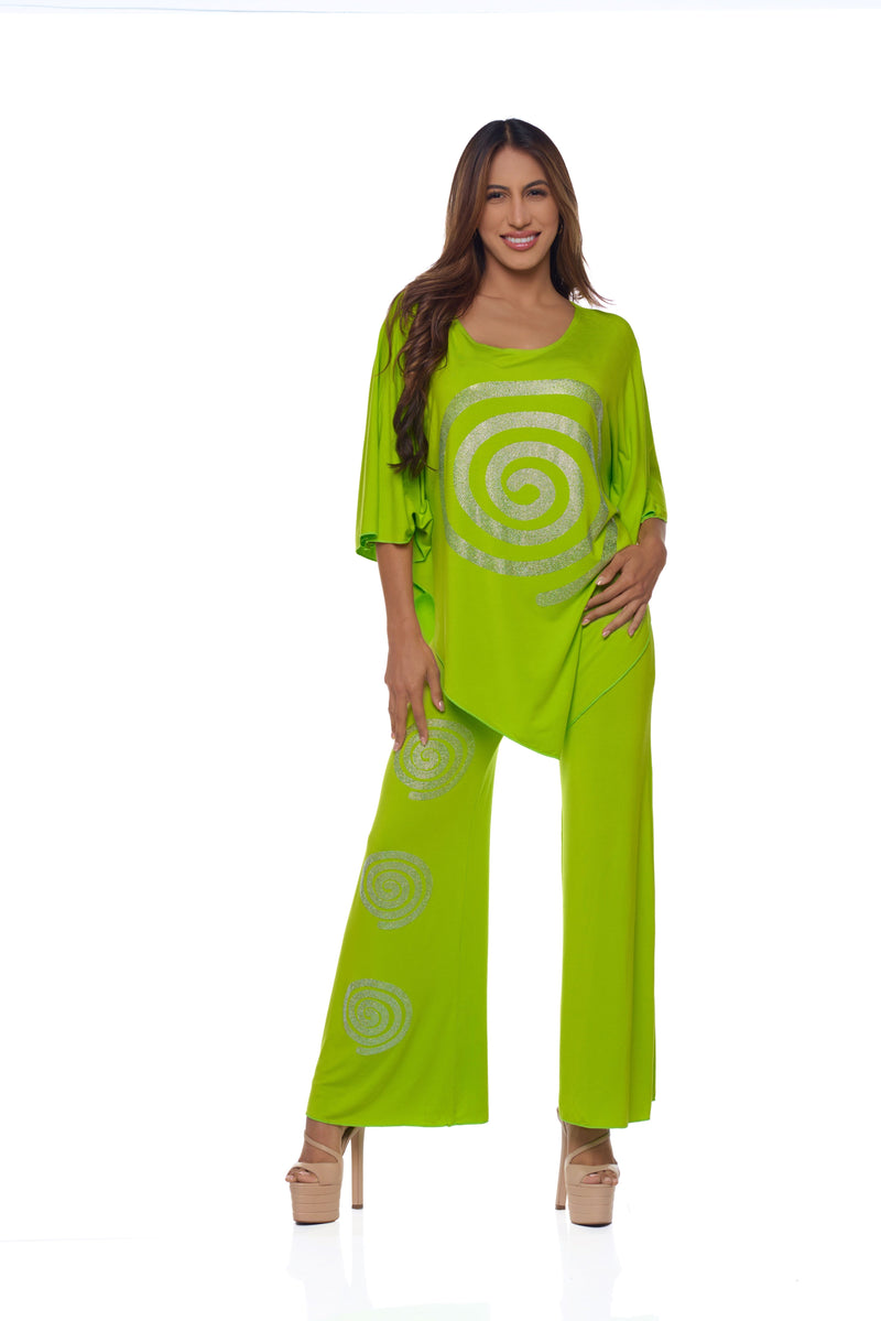 RHINESTONE SPIRAL 2PC PANT SET