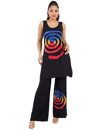 MULTI SPIRAL SHORT TANK DRESS