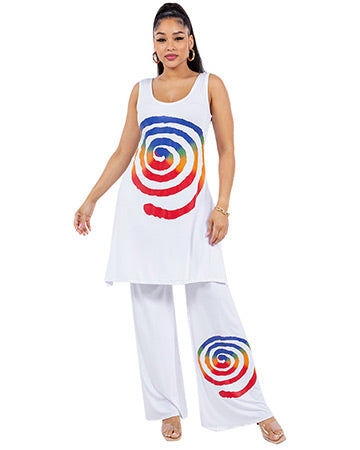 MULTI SPIRAL PALAZZO PANT