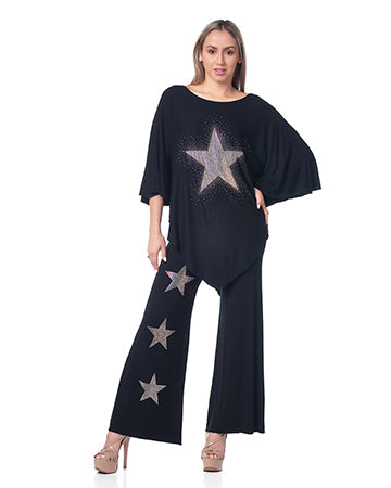 RHINESTONE STAR 2PC PANT SET