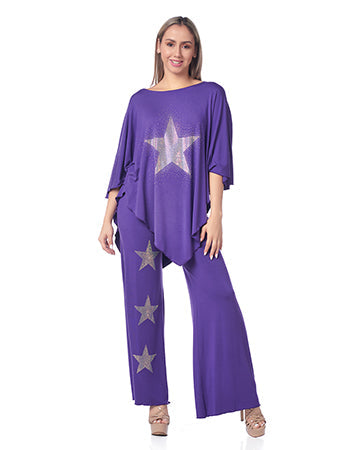 RHINESTONE STAR 2PC PANT SET