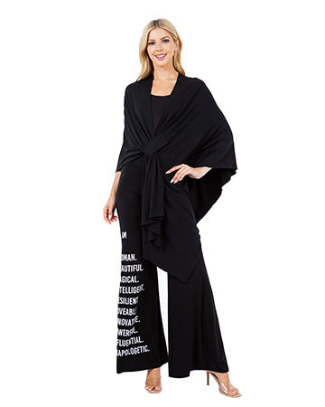 WOMAN SHAWL WRAP JACKET