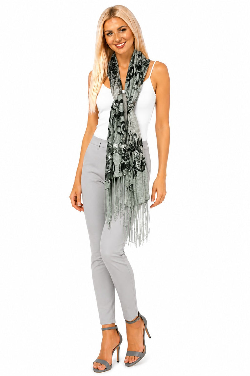 SCROLL FLOWER 7-WAY SCARF