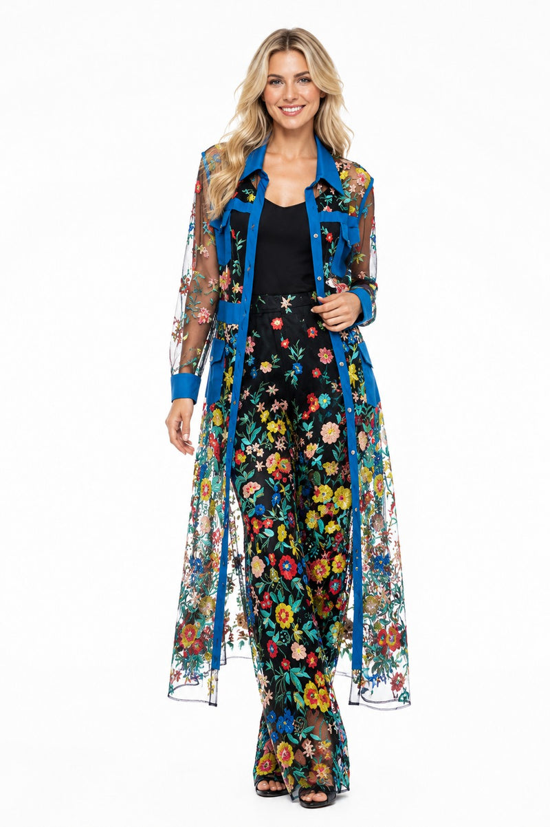 3D FLORAL BLISS LONG JACKET