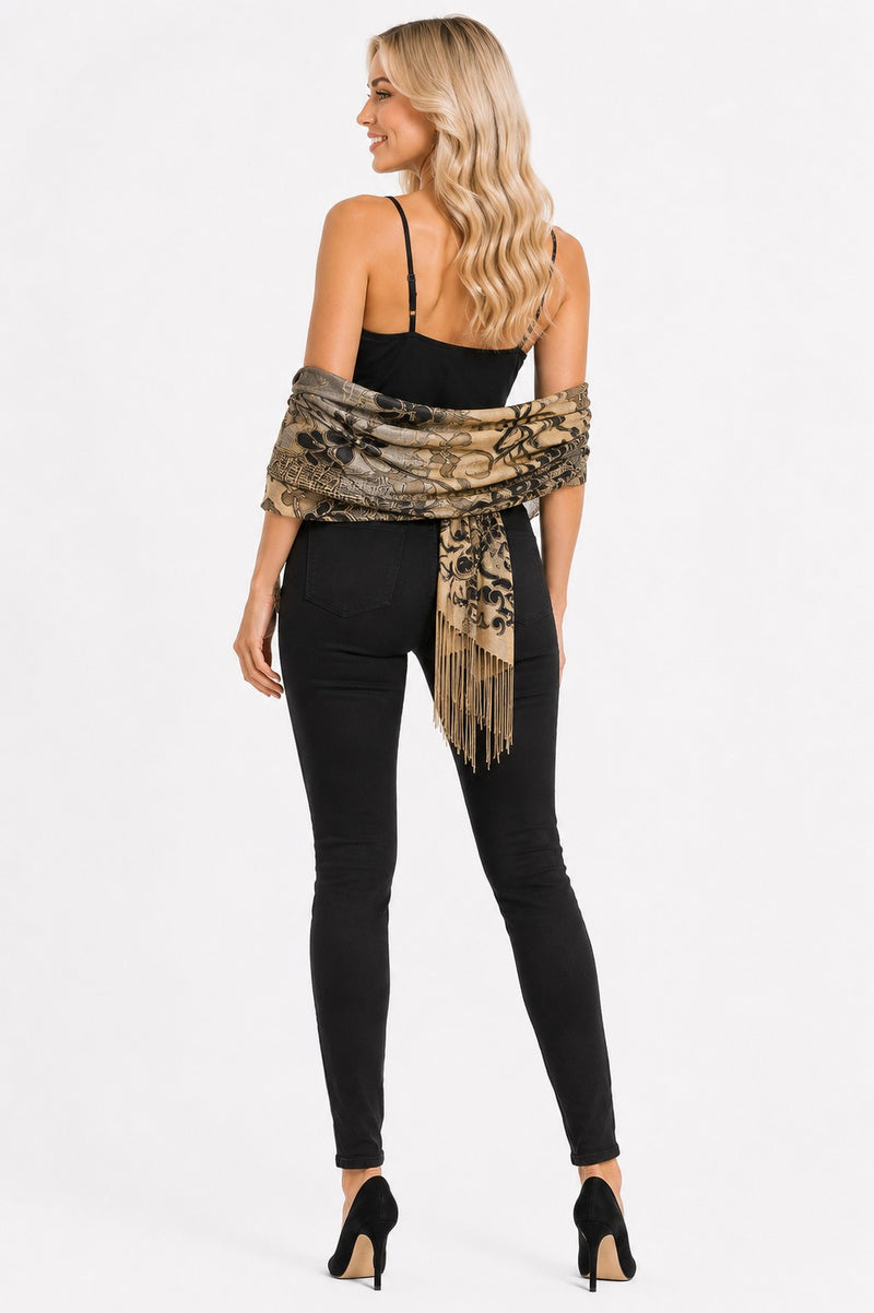 SCROLL FLOWER 7-WAY SCARF