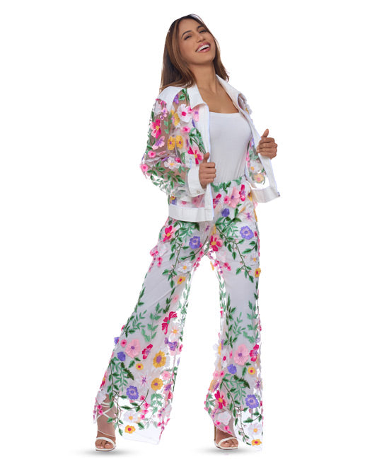 3D DIVINE FLORAL SHORT JACKET