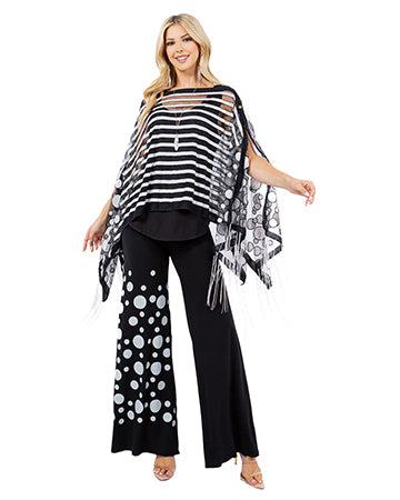 DOTS & STRIPES 7-WAY SCARF 2PC PANT SET
