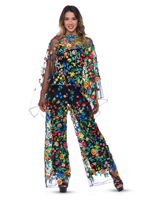 3D FLORAL BLISS PALAZZO PANT
