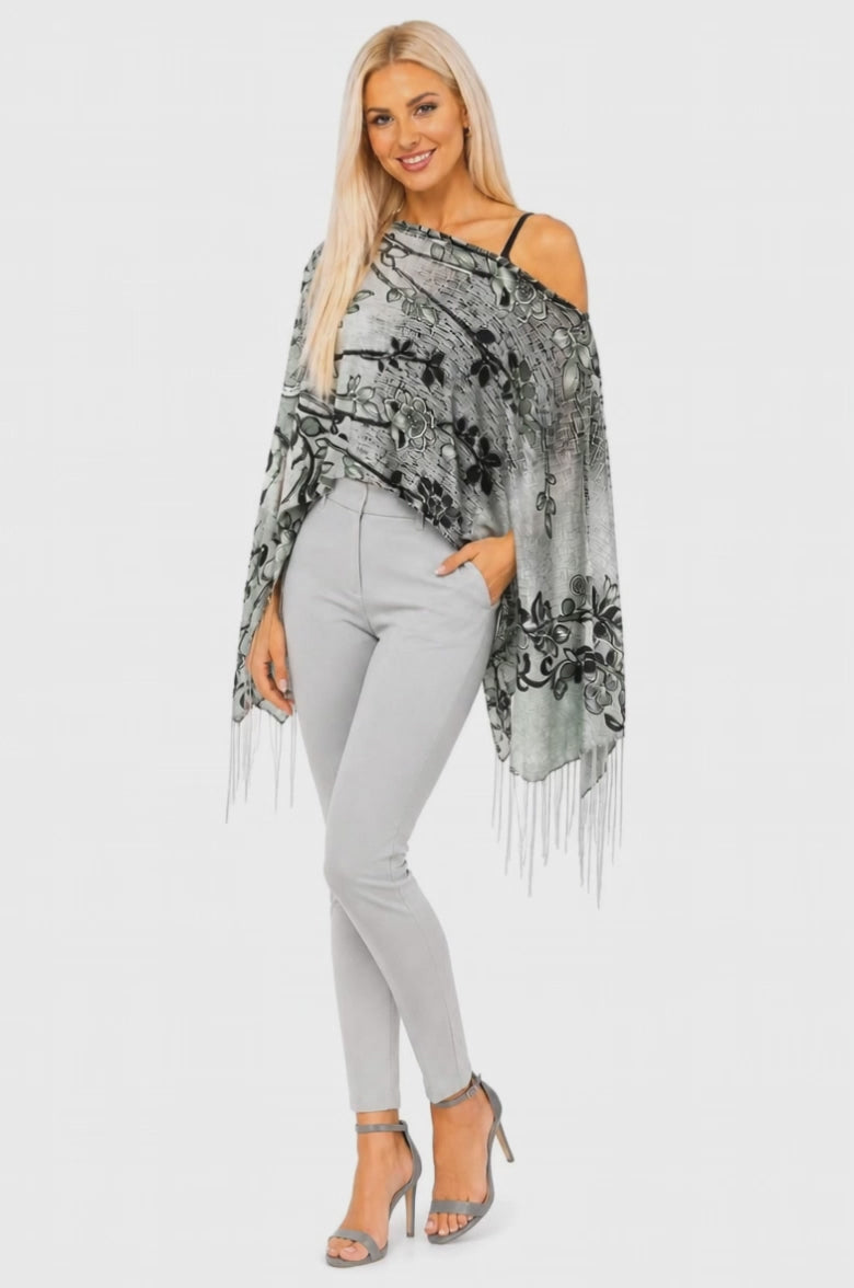 SCROLL FLOWER 7-WAY SCARF