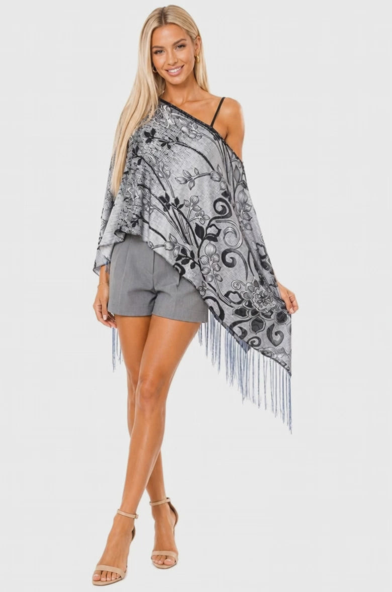 SCROLL FLOWER 7-WAY SCARF