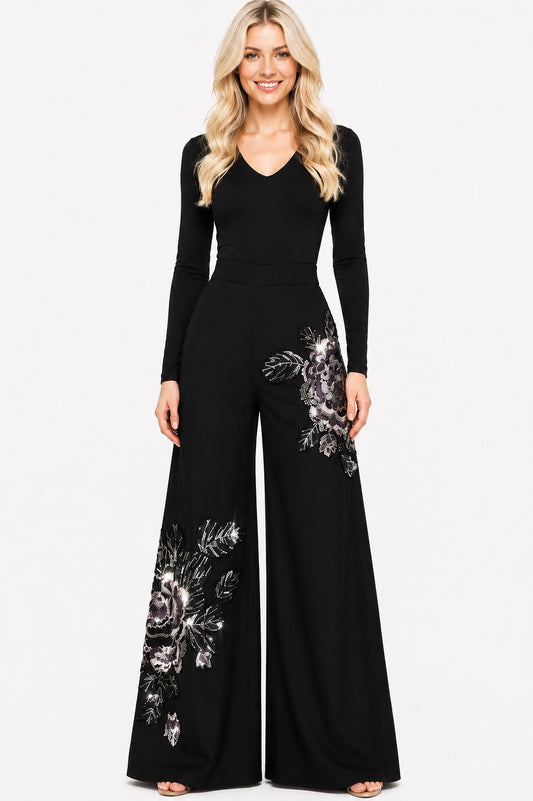 SEQUINS DREAMS PALAZZO PANTS