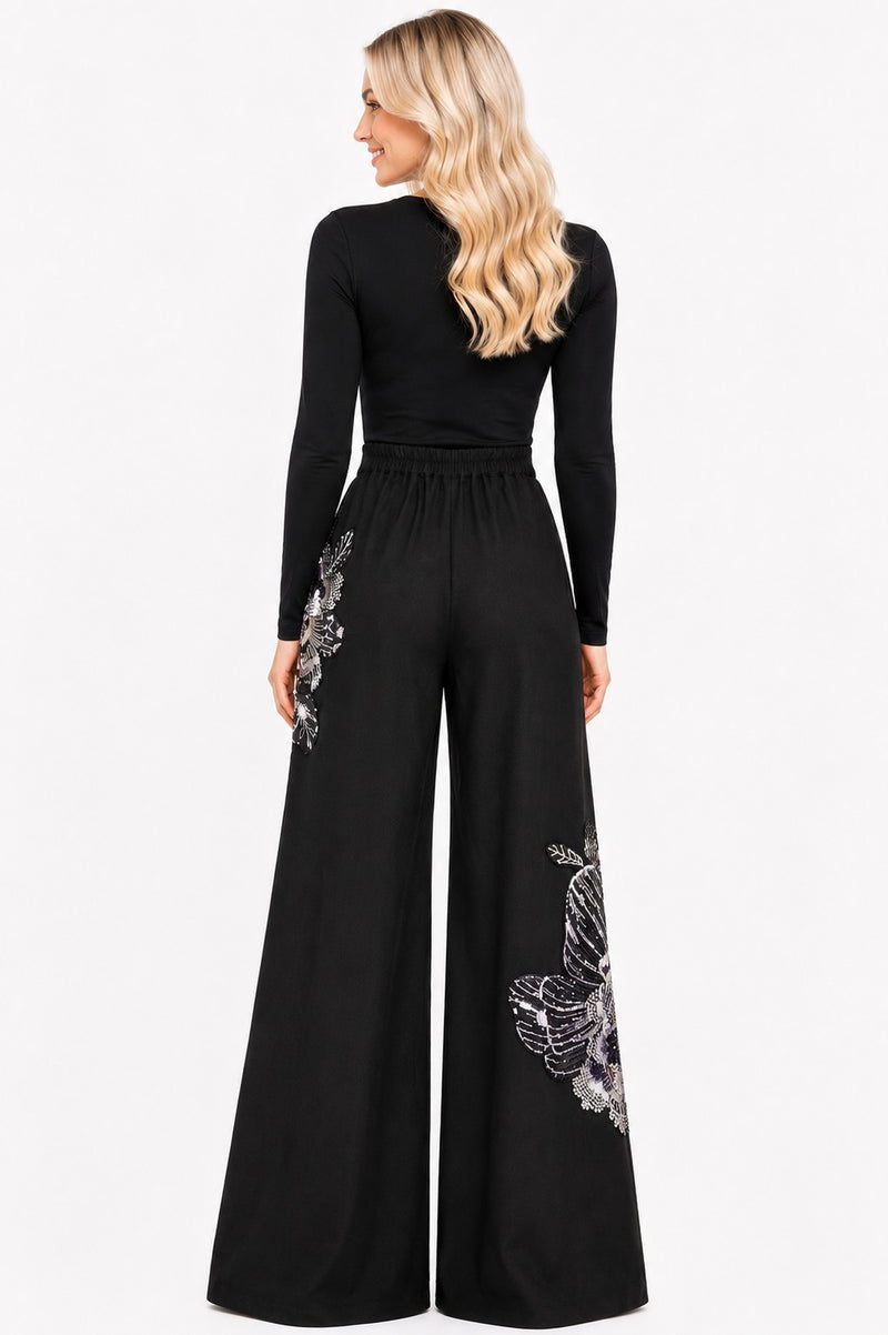 SEQUINS DREAMS PALAZZO PANTS