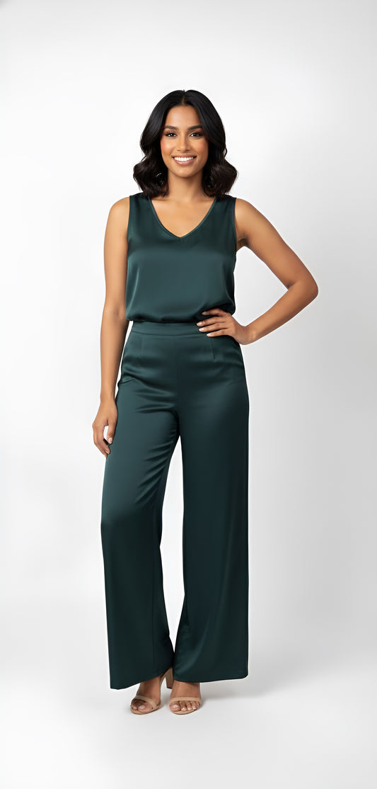 SATIN 2PC TANK-PANT SET