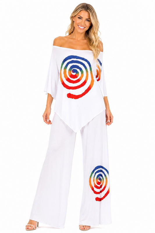 MULTI SPIRAL PALAZZO PANT