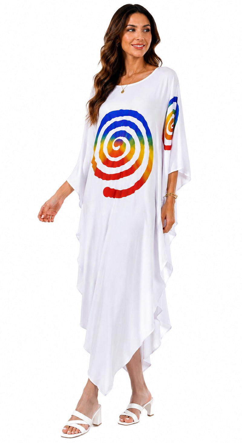 MULTI SPIRAL MID-LENGTH TUNIC DRESS