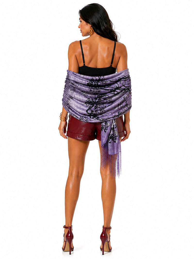 SCROLL FLOWER 7-WAY SCARF