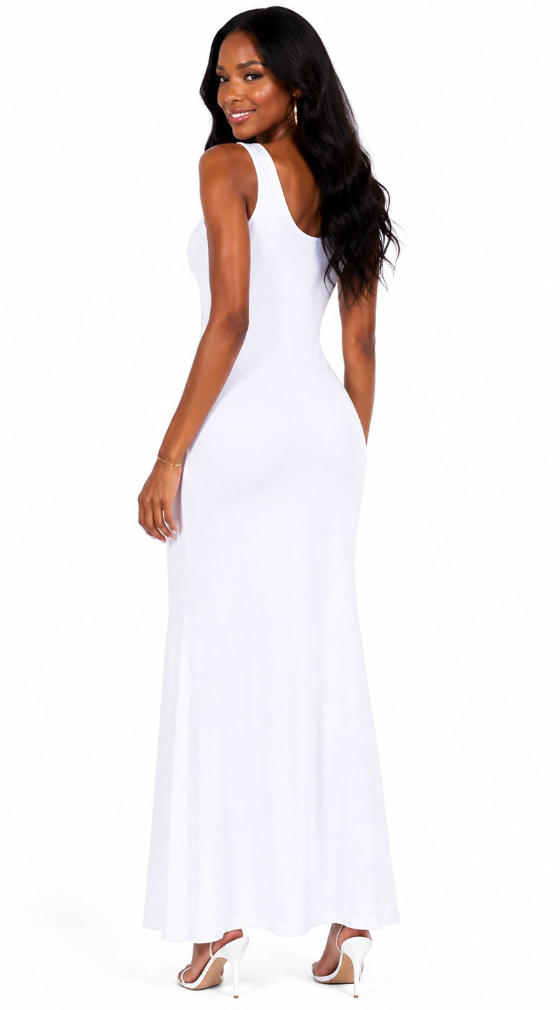 MULTI SPIRAL LONG TANK DRESS