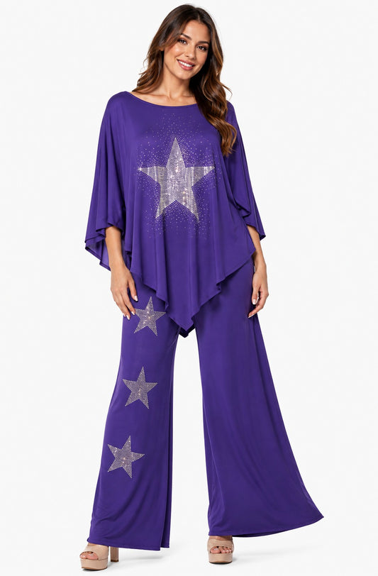 RHINESTONE STAR 2PC PANT SET