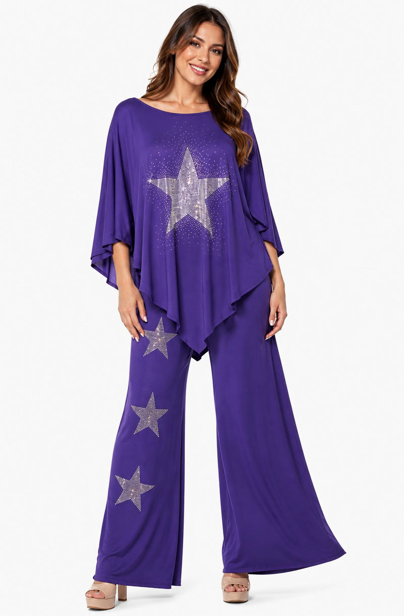 RHINESTONE STAR 2PC PANT SET