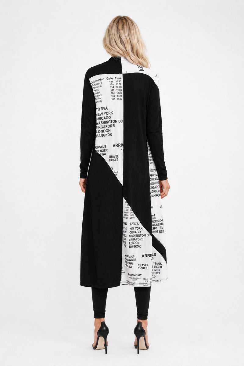 TRAVEL COLOR BLOCK DUSTER