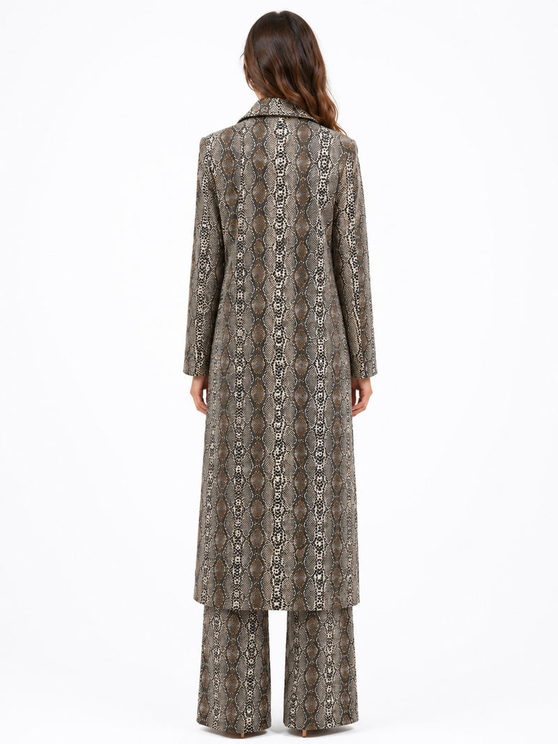 PYTHON FOIL DUSTER JACKET
