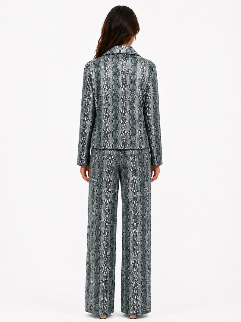 PYTHON FOIL PALAZZO PANTS