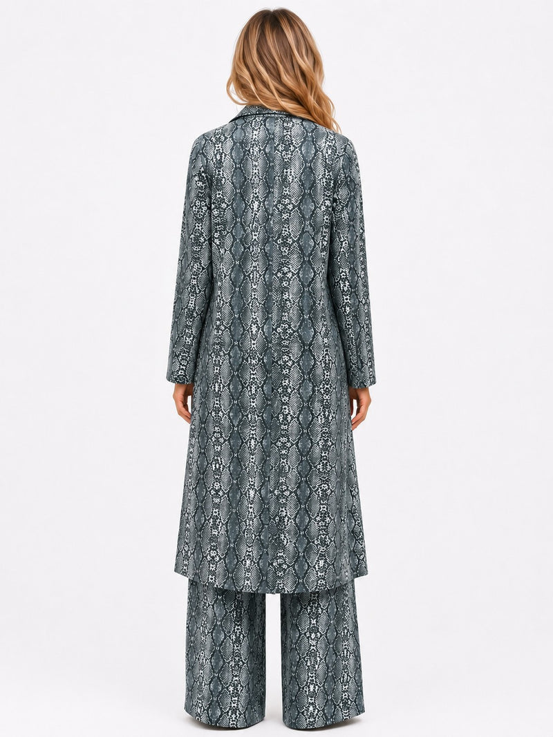 PYTHON FOIL DUSTER JACKET
