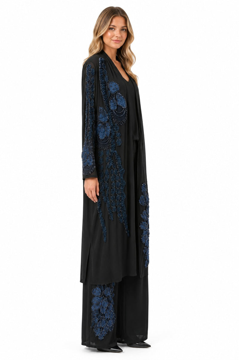ALLURE 3/D MESH FLORAL BEADED LACE DREAM JACKET