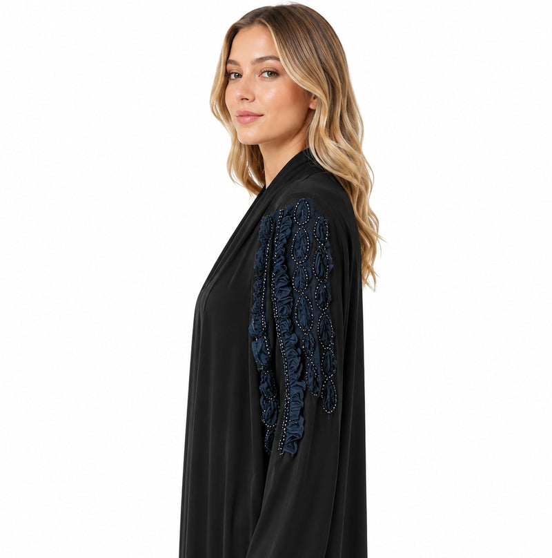 ALLURE 3/D MESH FLORAL BEADED LACE DREAM JACKET