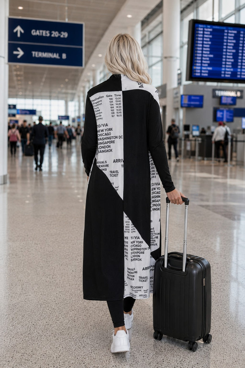 TRAVEL COLOR BLOCK DUSTER