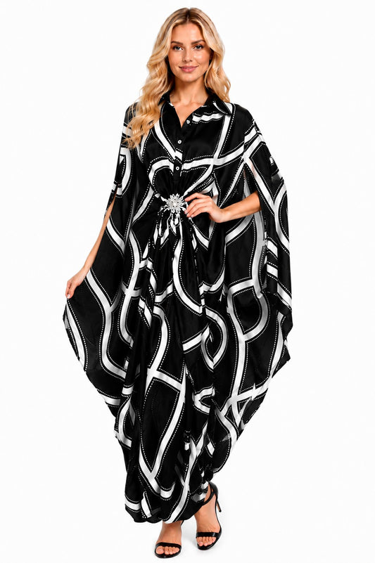 SYMMETRY FANTASY JEWEL CAFTAN DRESS