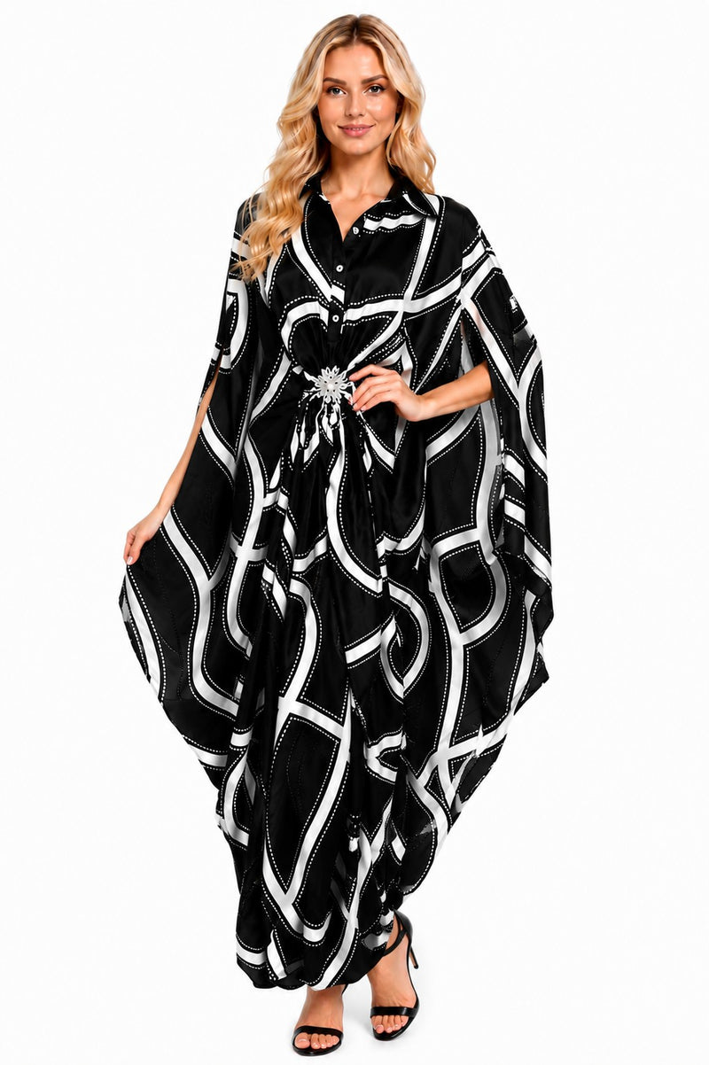 SYMMETRY FANTASY JEWEL CAFTAN DRESS
