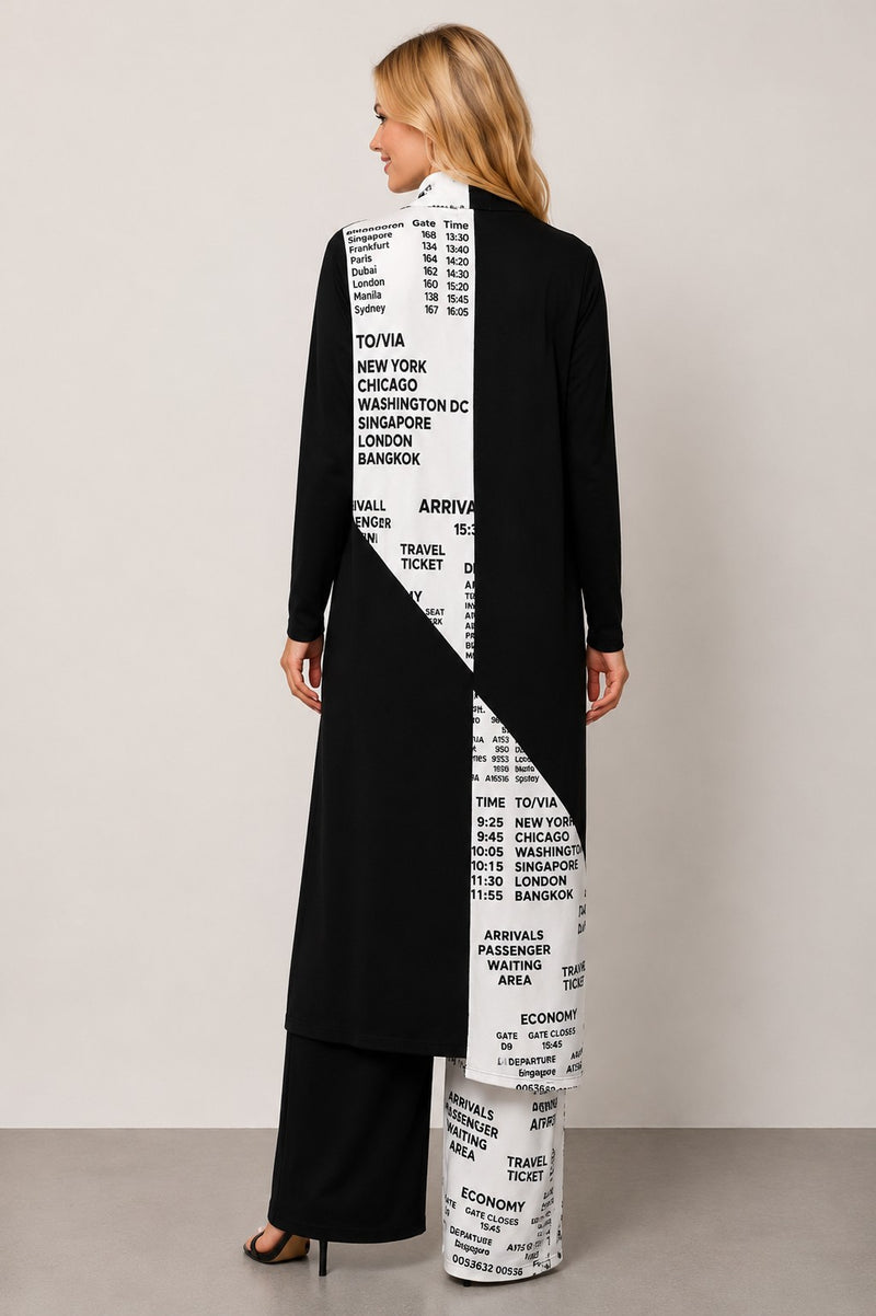 TRAVEL COLOR BLOCK DUSTER