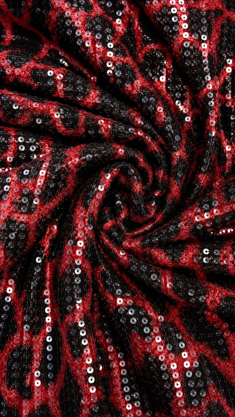 LEOPARD SEQUIN-FOIL ESCAPE PALAZZO PANTS